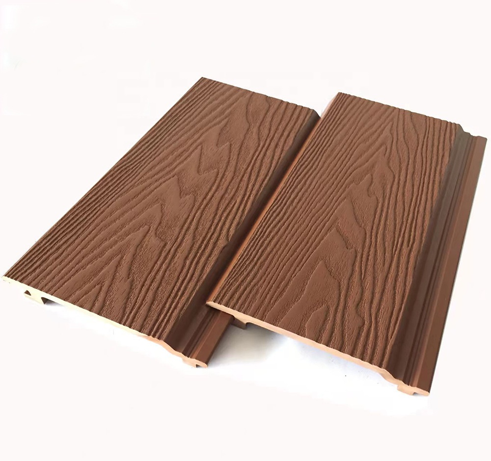 Outside Waterproof WPC Wall Panel with Wooden Grain End for Exterior Cladding